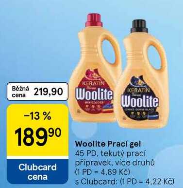 Woolite Prací gel, 45 PD, tekutý prací přípravek, více druhů