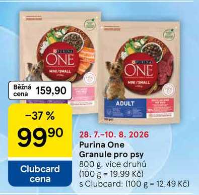 Purina One Granule pro psy, 800 g