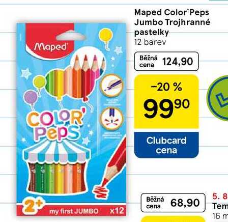 Maped Color Peps Jumbo Trojhranné pastelky, 12 barev  