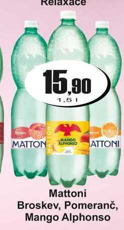 Mattoni Broskev, Pomeranč, Mango Alphonso 