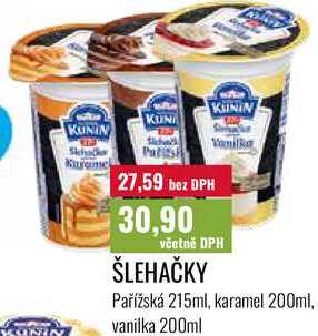 ŠLEHAČKY, Pařížská 215ml, karamel 200ml, vanilka 200ml
