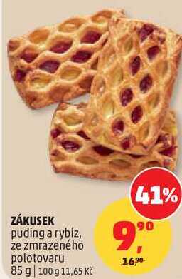 ZÁKUSEK puding a rybíz, ze zmrazeného polotovaru, 85 g
