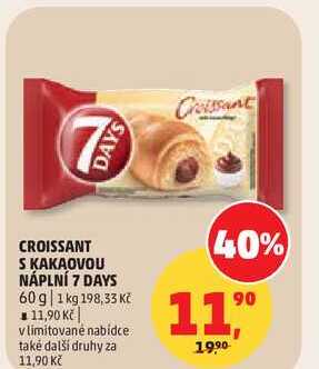 CROISSANT S KAKAOVOU NÁPLNÍ 7 DAYS, 60 g