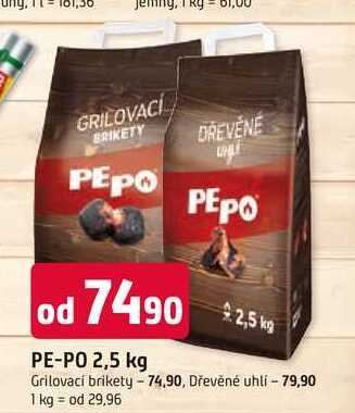 PEPO Grilovací brikety 2,5kg