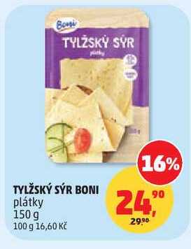 TYLŽSKÝ SÝR BONI plátky, 150 g
