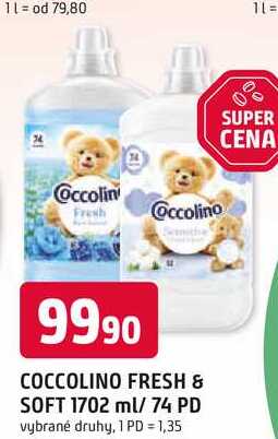 COCCOLINO FRESH & SOFT 1702 ml/ 74 PD 