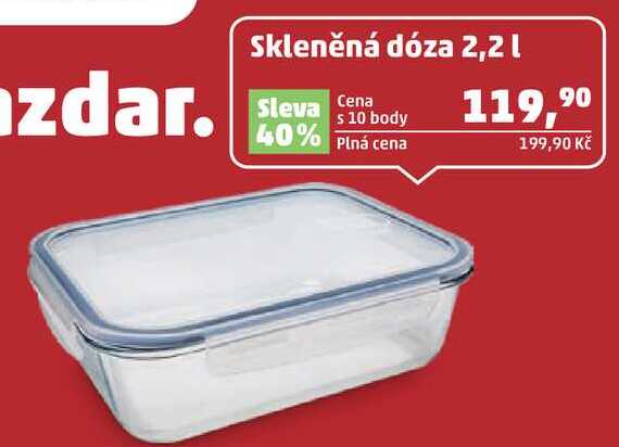 Skleněná dóza 2,2 l