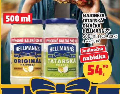 TATARSKÁ OMÁČKA HELLMANN'S, 500 ml