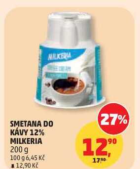 SMETANA DO KÁVY 12% MILKERIA, 200 g