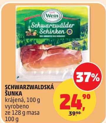 SCHWARZWALDSKÁ ŠUNKA krájená, 100 g