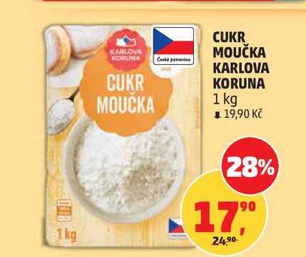 CUKR MOUČKA KARLOVA KORUNA, 1 kg
