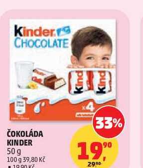 ČOKOLÁDA KINDER, 50 g