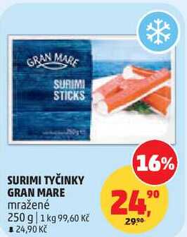 SURIMI TYČINKY GRAN MARE mražené, 250 g 
