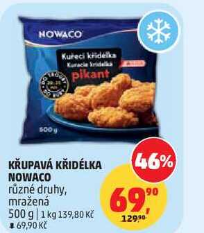 KŘUPAVÁ KŘIDÉLKA NOWACO různé druhy, mražená, 500 g 