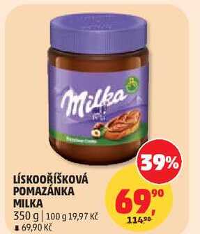 LÍSKOOŘÍŠKOVÁ POMAZÁNKA MILKA, 350 g