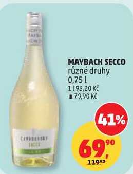 MAYBACH SECCO různé druhy, 0,75 l