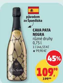 CAVA PATA NEGRA různé druhy, 0,75 l
