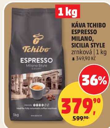 KÁVA TCHIBO ESPRESSO MILANO, SICILIA STYLE zrnková, 1 kg