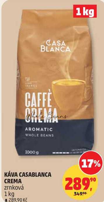 KÁVA CASABLANCA CREMA zrnková, 1 kg 