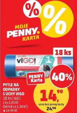 PYTLE NA ODPADKY S UCHY VIGO, 18 ks, 60 l