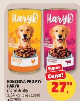 KONZERVA PRO PSY HARYK různé druhy, 1,24 kg
