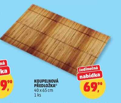 KOUPELNOVÁ PŘEDLOŽKA 40 x 65 cm, 1 ks  