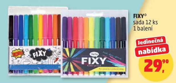 FIXY sada 12 ks, 1 balení 