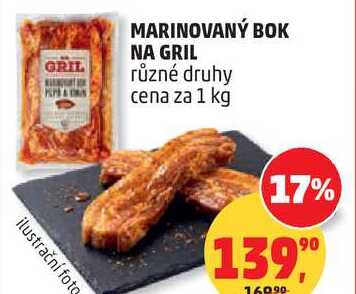 MARINOVANÝ BOK NA GRIL různé druhy, 1 kg