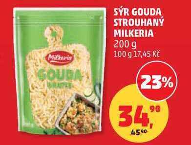 SÝR GOUDA STROUHANÝ MILKERIA, 200 g
