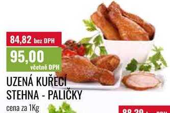 UZENÁ KUŘECÍ STEHNA - PALIČKY, cena za 1kg