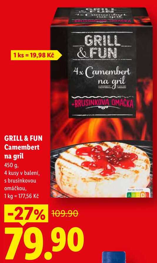 GRILL & FUN Camembert na gril, 450 g