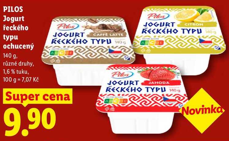 PILOS Jogurt řeckého typu ochucený, 140 g