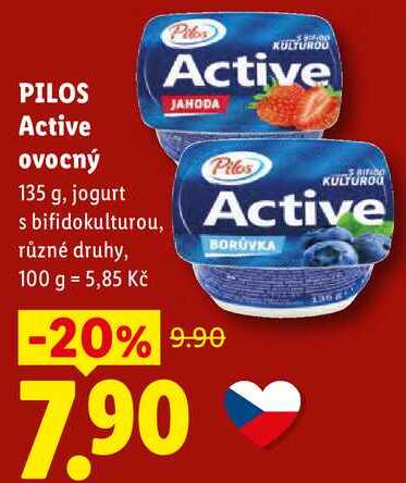 PILOS Active ovocný, 135 g