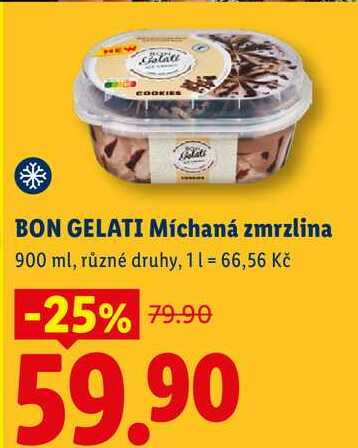 BON GELATI Míchaná zmrzlina, 900 ml