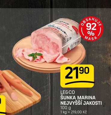 ŠUNKA MARINA NEJVYŠŠÍ JAKOSTI 100 g