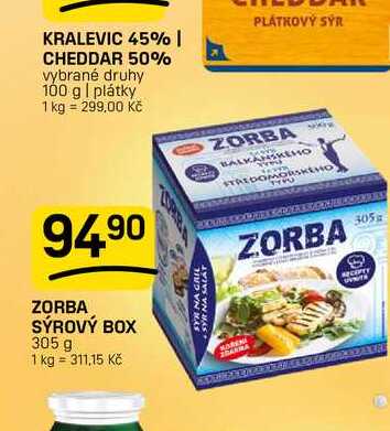 ZORBA SÝROVÝ BOX 305 g