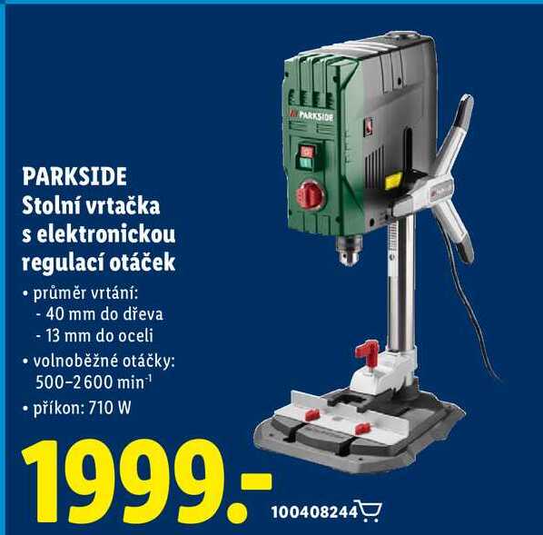 PARKSIDE Stolní vrtačka s elektronickou regulací otáček