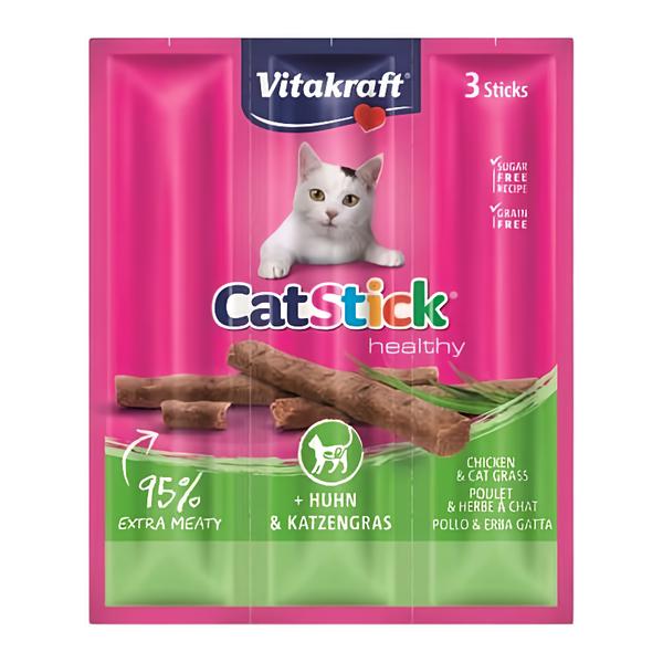 Vitakraft Cat Stick mini tyčinky kuře + kočičí tráva