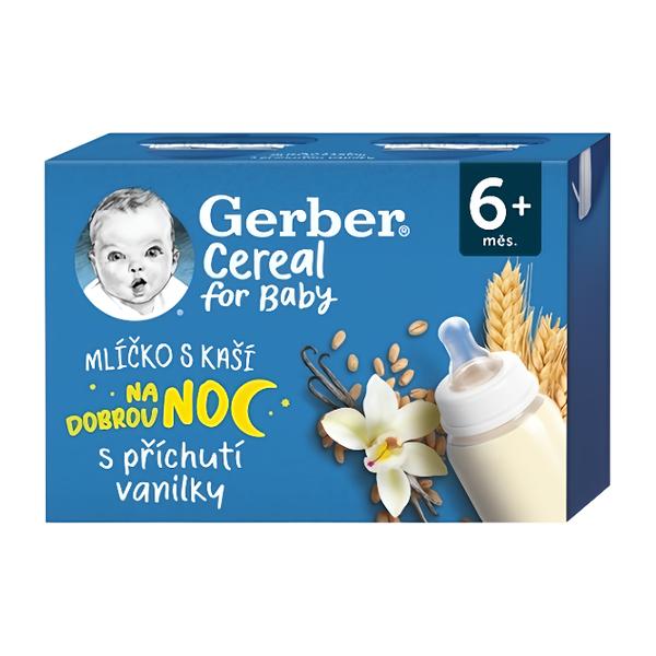 Gerber Mlíčko s kaší s vanilkovou příchutí (2x 200 ml) Košík.cz