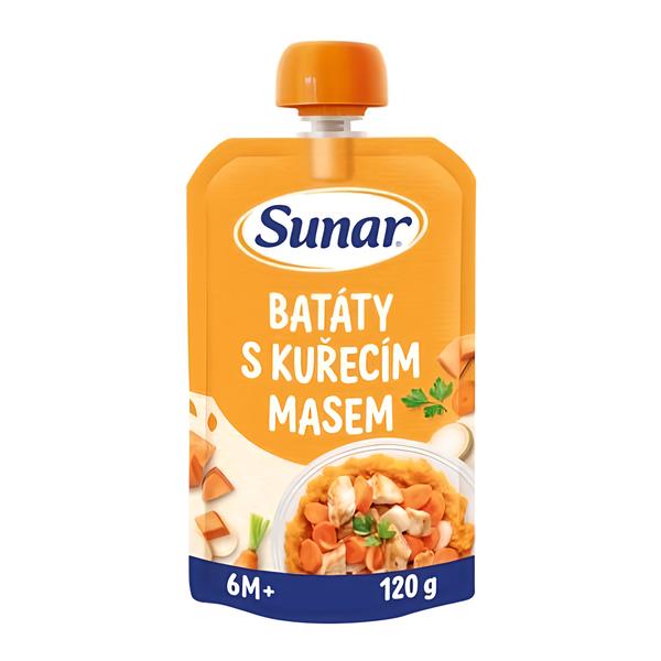 Sunar Příkrm batáty s kuřecím masem, 6 m+