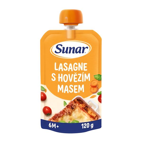 Sunar Příkrm lasagne s hovězím masem, 6 m+