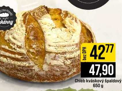 Chléb kváskový špaldový 650 g 