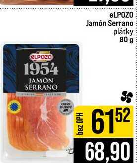 eLPOZO Jamón Serrano plátky 80 g