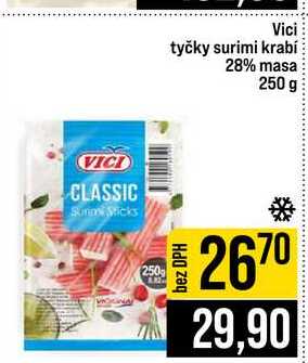 Vici tyčky surimi krabí 28% masa 250 g 