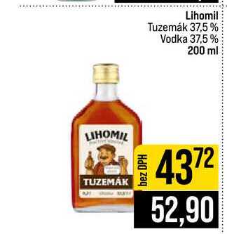 Lihomil Tuzemák 37,5 % Vodka 37,5% 200 ml