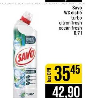 Savo WC čistič turbo citron fresh oceán fresh 0,7l