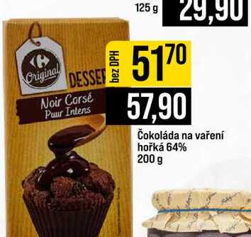 Čokoláda na vaření hořká 64% 200 g