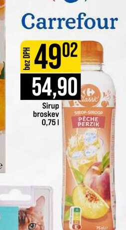 Sirup broskev 0,75l