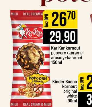 Kar Kar kornout popcorn+karamel arašídy+karamel 150ml