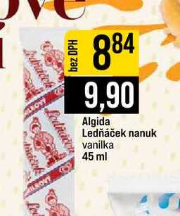 Algida Ledňáček nanuk vanilka 45 ml 